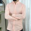 Stylish Peach Casual Plan Shirts - Image 2