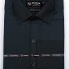Charcoal Grey Plain Formal Shirts - Image 3