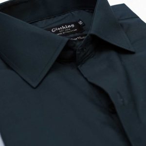 Charcoal Grey Plain Formal Shirts