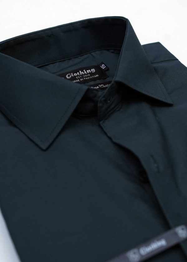 Charcoal Grey Plain Formal Shirts