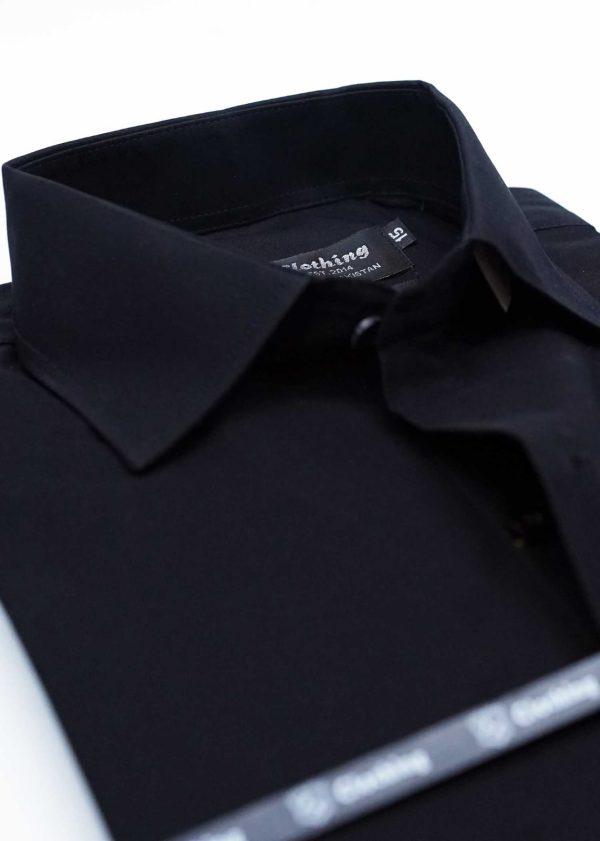 Black Plain Premium Formal Shirts