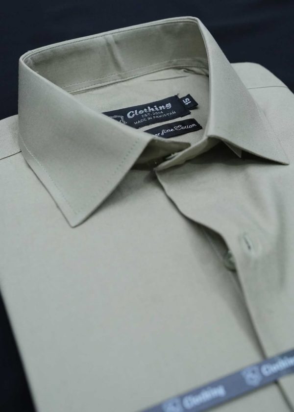 Light Pistachio Plain Formal shirts