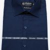 Navy Blue Plain Formal Shirts - Image 2