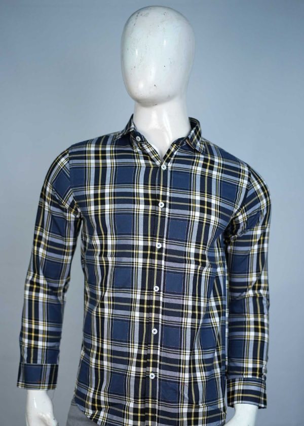Blue & White Premium Semi Check shirts