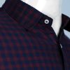 Navy Classic Comfort Casual Check shirt - Image 2