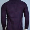 Navy Classic Comfort Casual Check shirt - Image 3