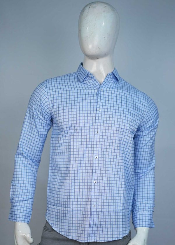 Sky Blue Premium Men's Check shirts