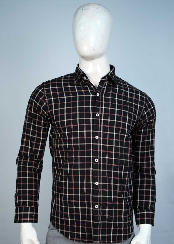 Black Classy Men's Check shirts