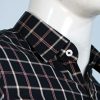 Black Classy Men's Check shirts - Image 2