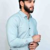 Trendy Sky Blue Casual Shirts - Image 3