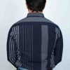 Trendy Navy Bold Stripers Shirt - Image 2