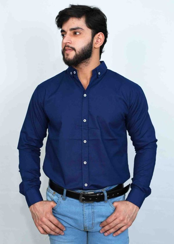 Stylish Navy Blue button down shirts