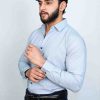 Trendy Sky Blue Casual Shirts - Image 2
