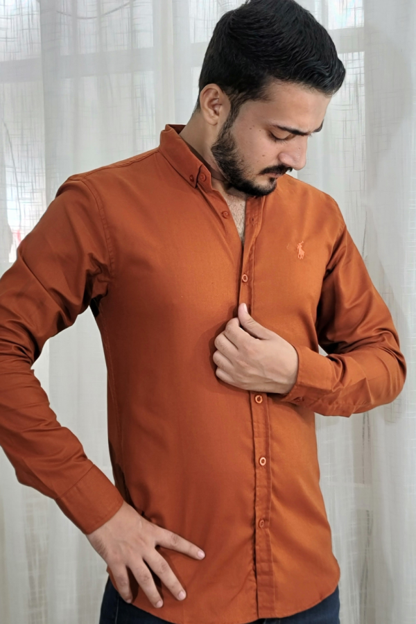 Luxury Casual Rust Stylish Shirt